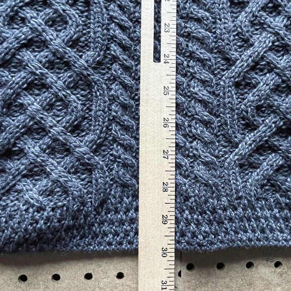 NWT Carraig Donn Sweater Womens XL Gray Aran Woollen Mills Merino Wool Ireland - Picture 9 of 9